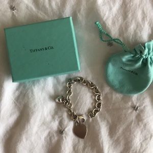 Tiffany and Co heart charm bracelet box included